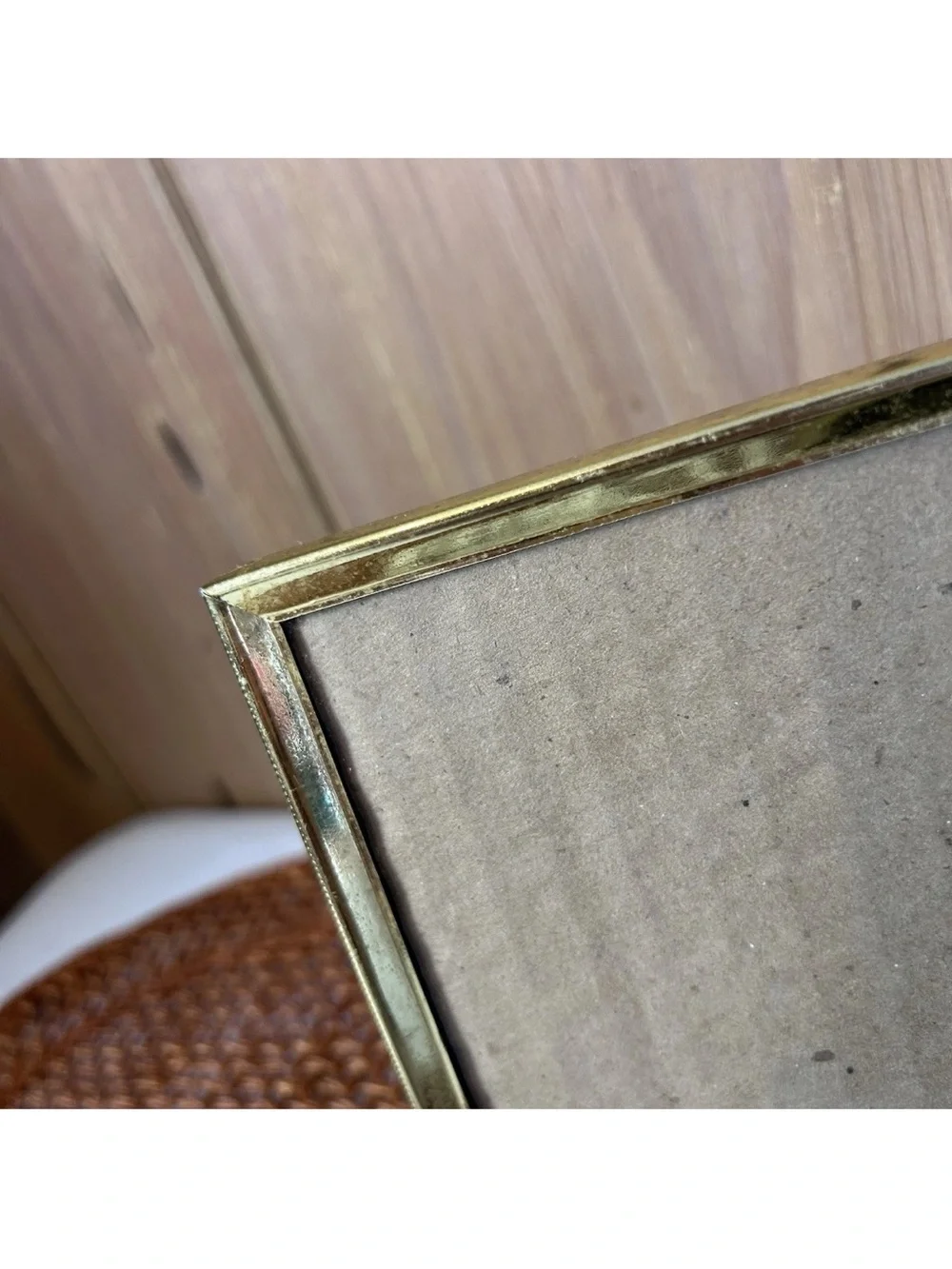 Lot of 2 Vintage Gold Metal ornate Picture Frames, 1 (4x6) And 1 (3x4) MCM